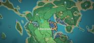 Location of the fifth Thunder Sakura tree in Genshin Impact (Image via Genshin Impact)